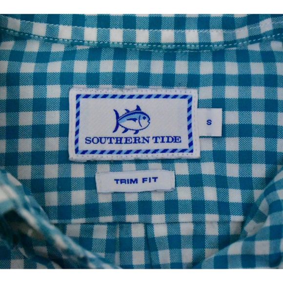 Southern Tide Trim Fit Shirt Men Size S Skipjack Long Sleeve Cotton Check Button - Picture 5 of 13